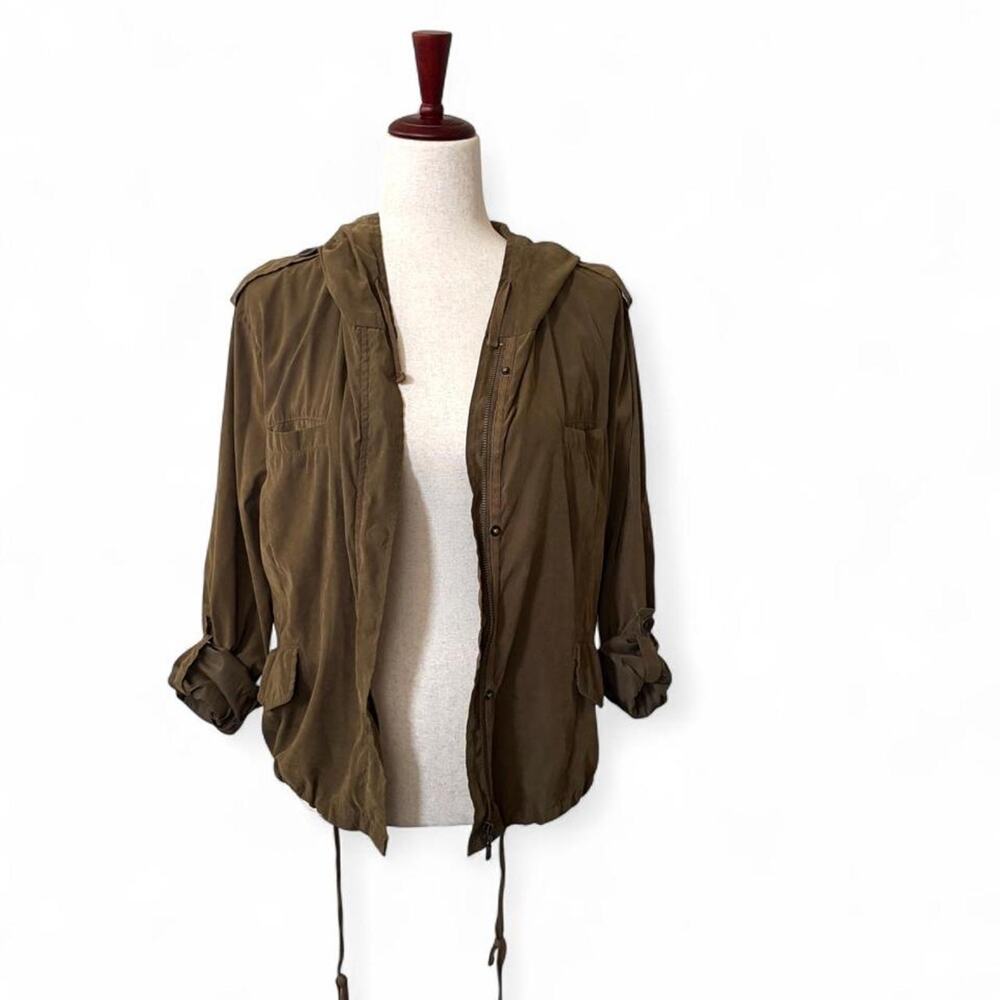 LA Hearts Olive Green Hooded Jacket